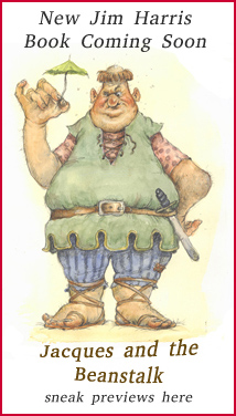 Meet the hilarious Cajun characters from Jim Harris’s latest fairy tale illustrations… for Jacques and de Beanstalk.
